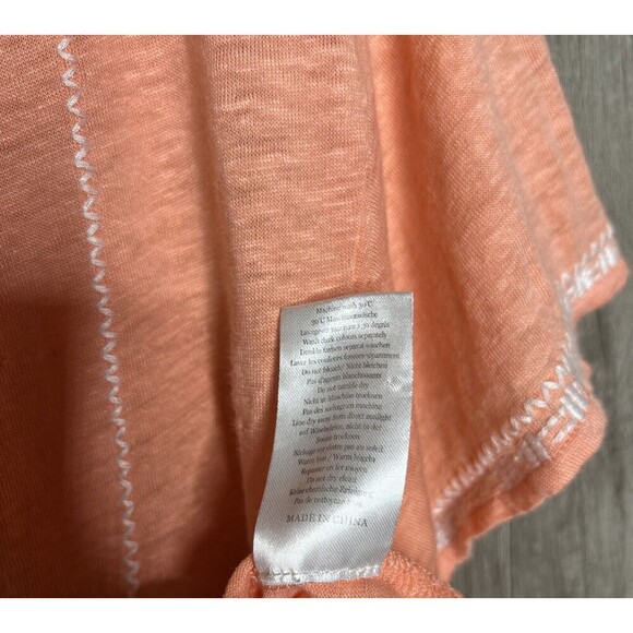 Wrap London Linen Top Embroidered Tassels Short Sleeve Size 6 - Picture 6 of 7